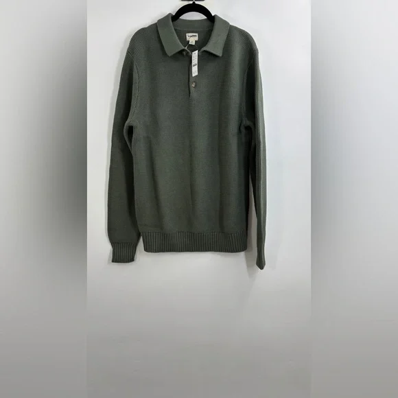 J.Crew Cotton racking-stitch sweater-polo